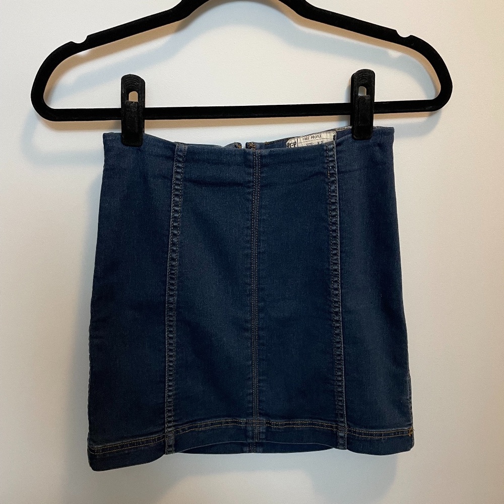 Free People Modern Femme Denim Mini Skirt Size 2